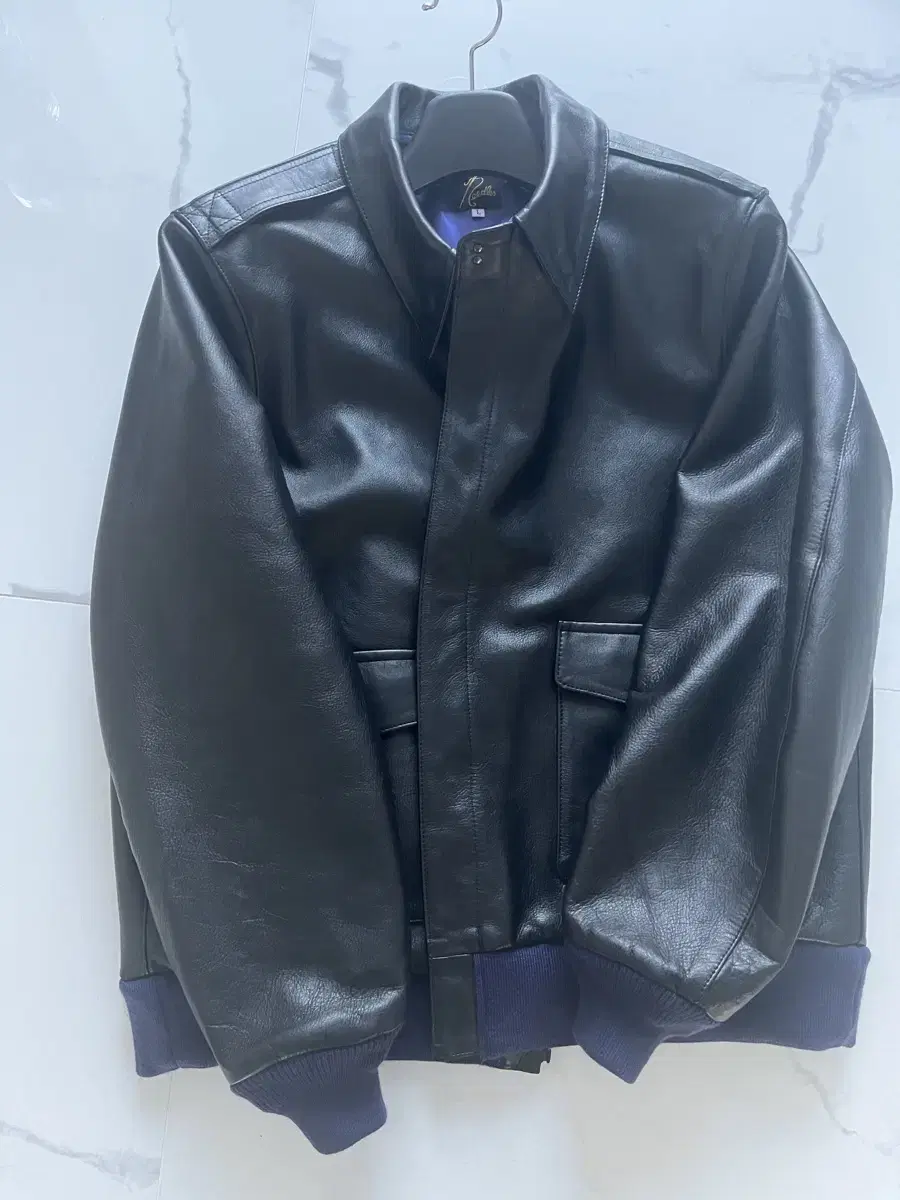 니들스 NEEDLES A-2 JACKET-COWHIDE B-BLACK