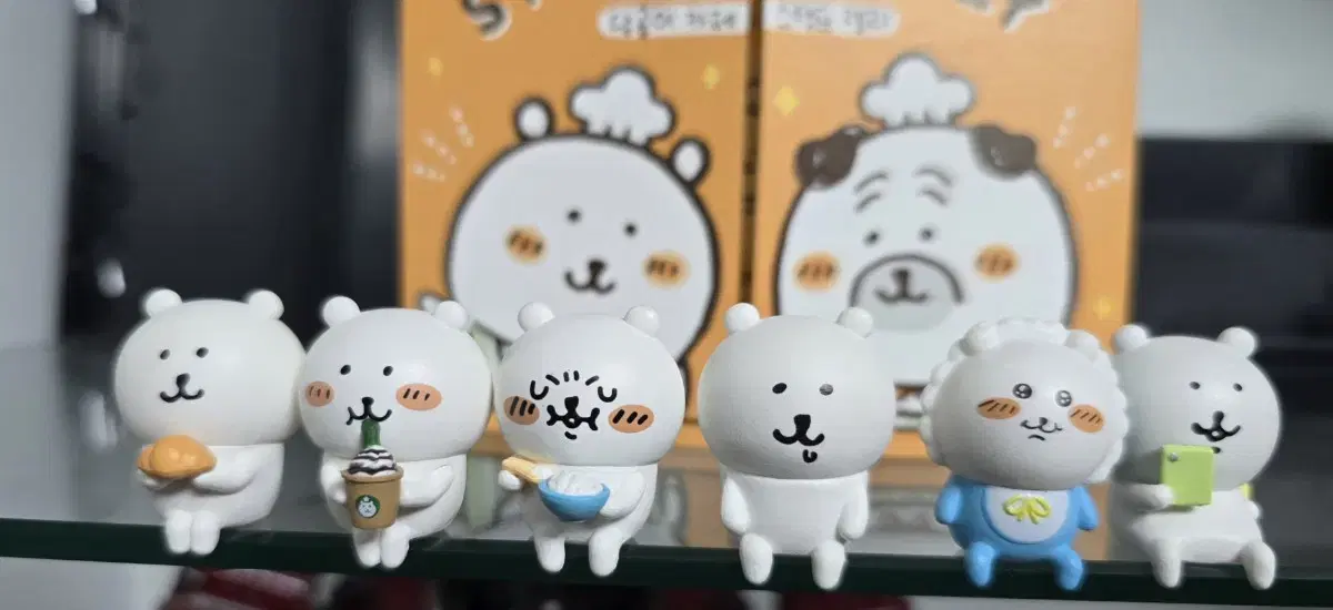 앉은 농담곰 가챠 6개세트