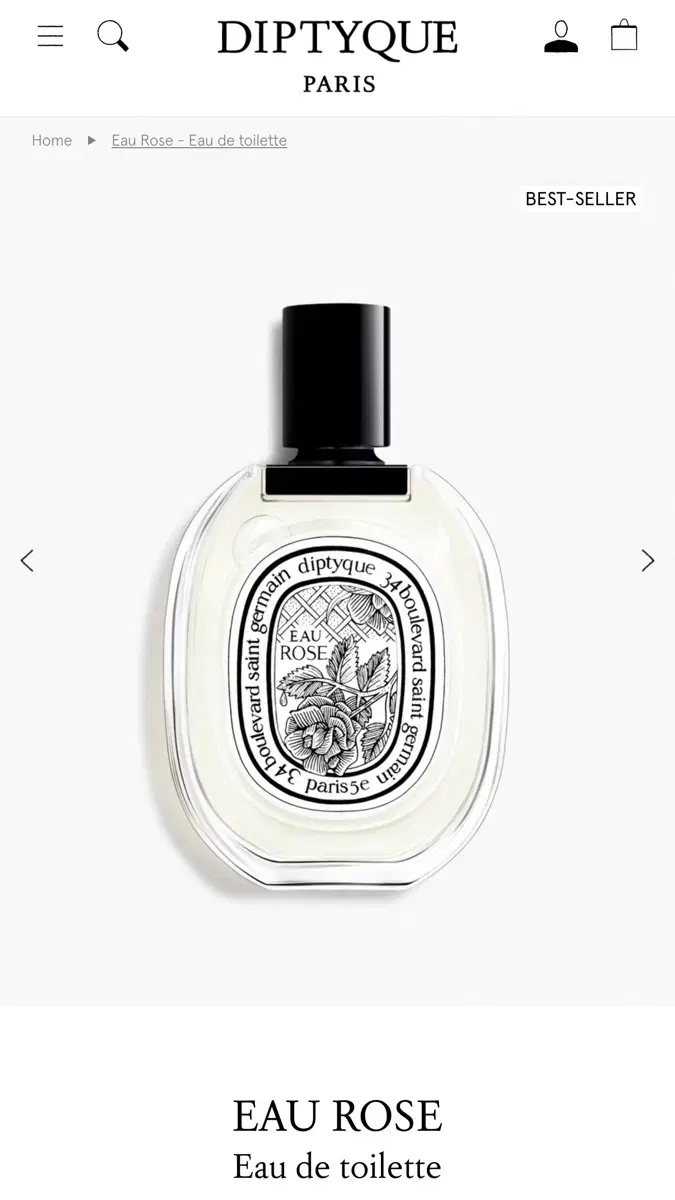 Diptyque EAU ROSE 딥티크 향수 로즈