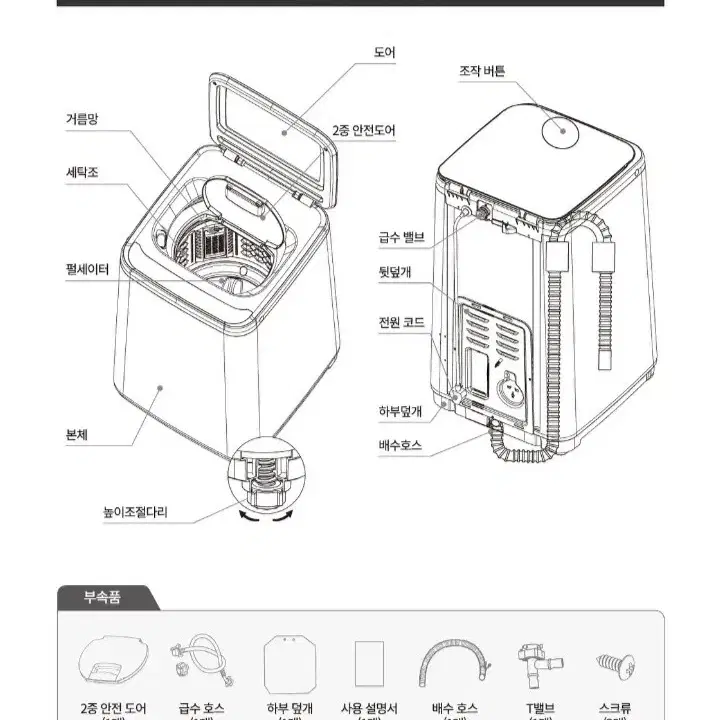 신일 세탁기 SWM-HST1500CP, 3kg