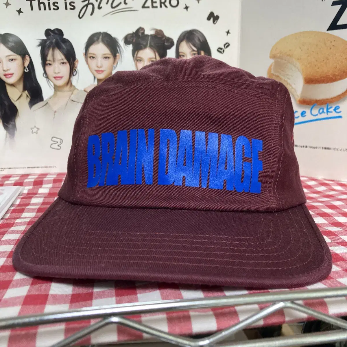 (OS) 언더커버 17SS BRAIN DAMAGE 버건디 캠프캡