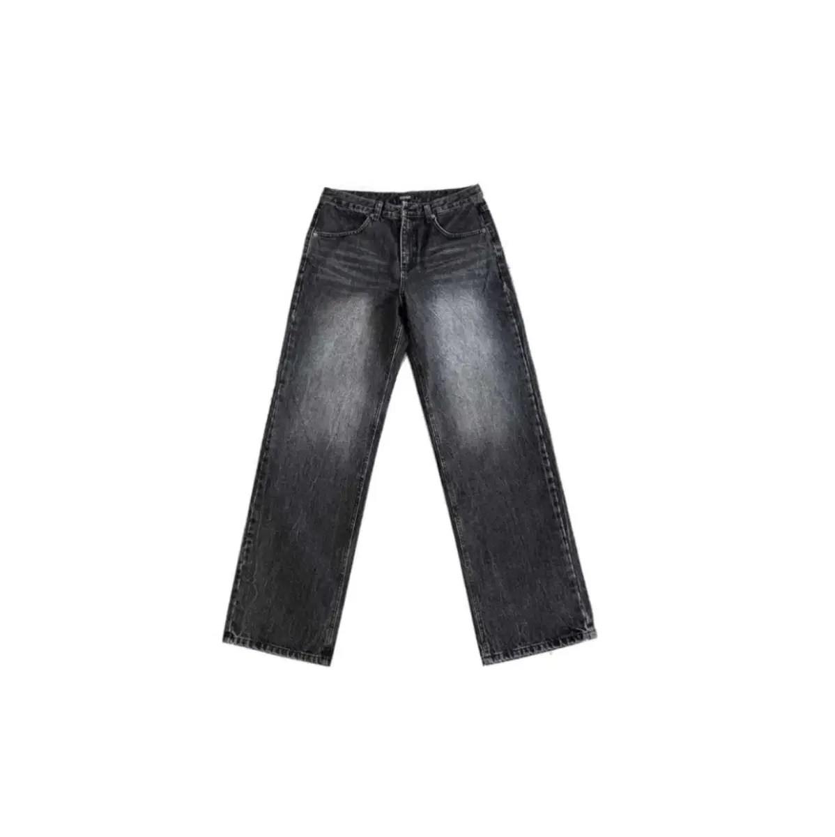 오도어 Nas raw wide denim in black