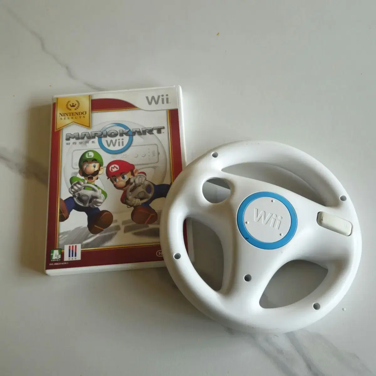 마리오카트 Wii 게임CD와 핸들