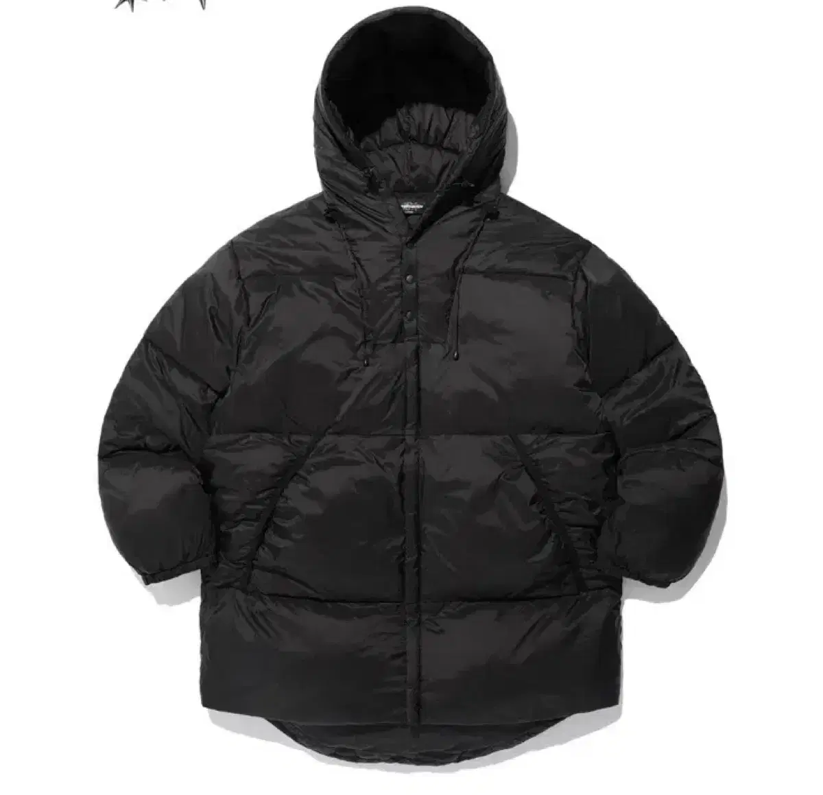 Nice Ghost Club Padded Hooded Midi Puffer Black S