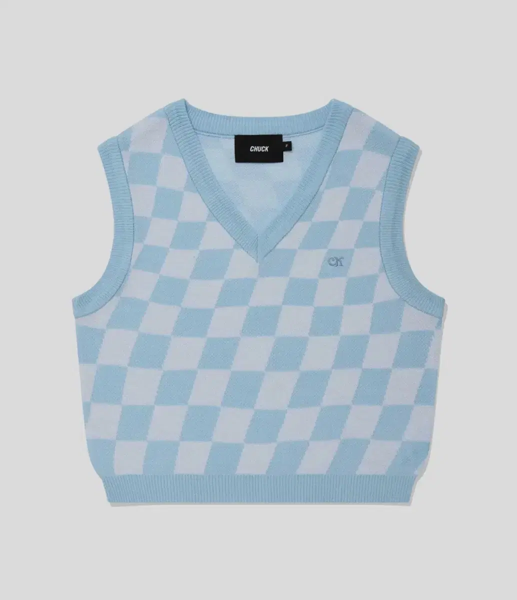 Chuck Checkerboard Cropped Knit Vest