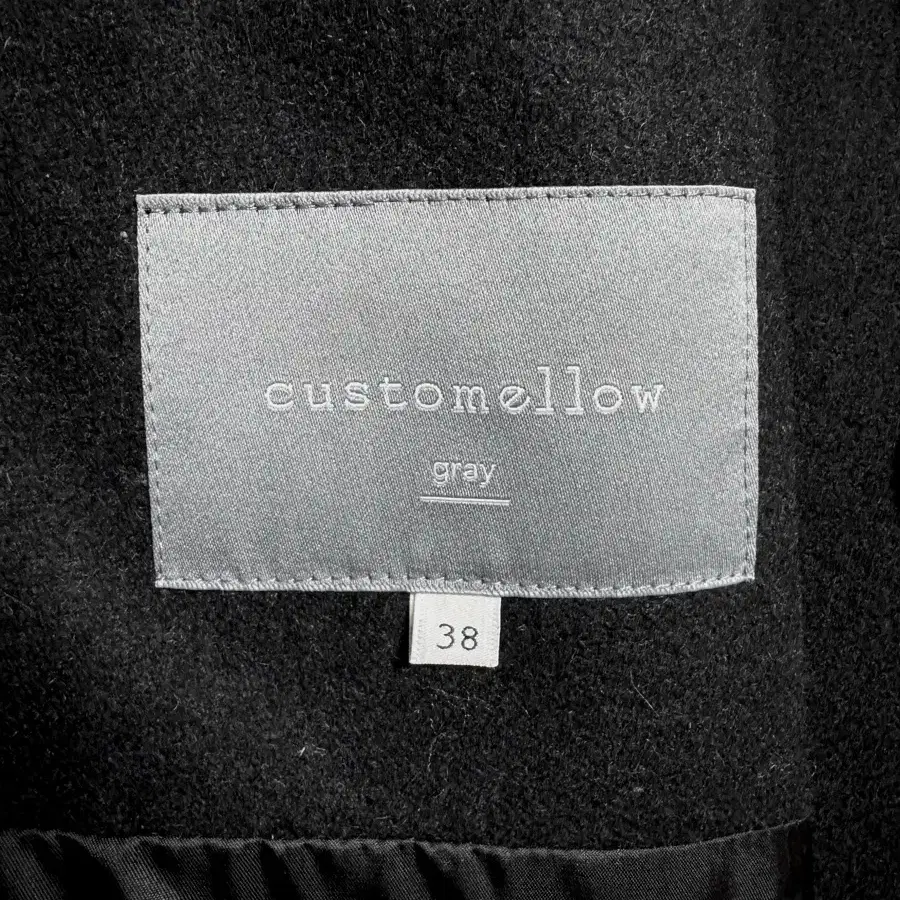 Customellow 커스텀멜로우 블랙 더블코트 38 (L, 100)