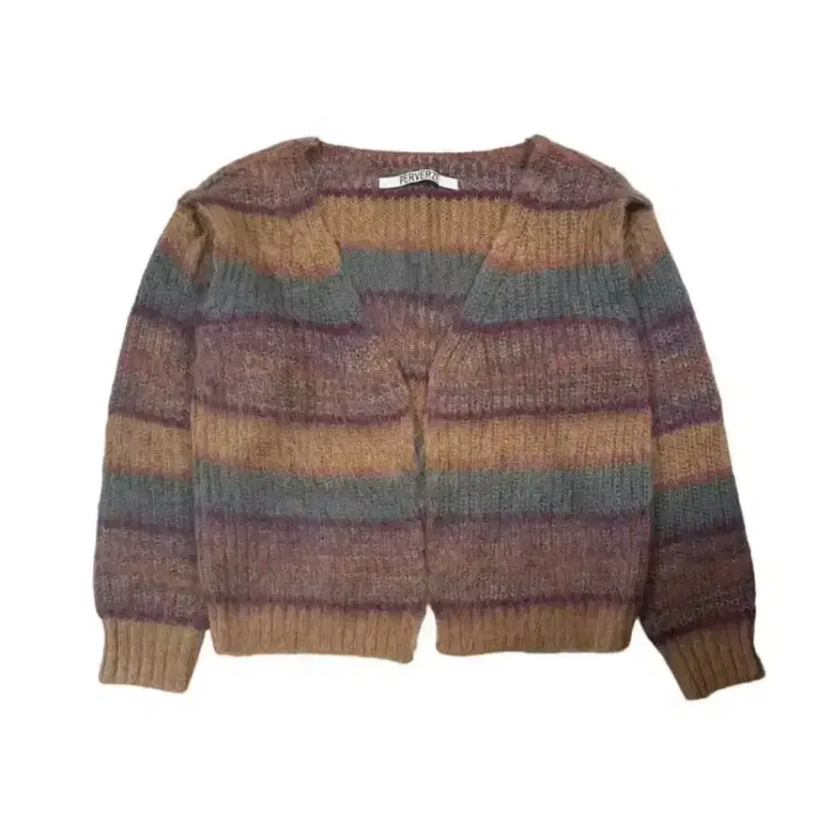 [퍼버즈] PERVERZE stripe mohair cardigan