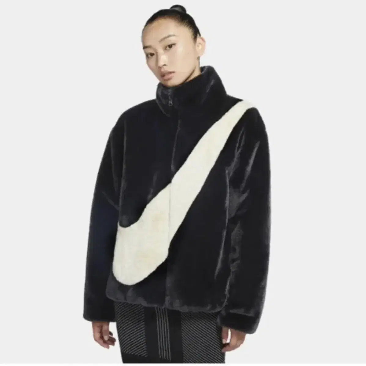 Nike NSW Faux Fur Jacket Black