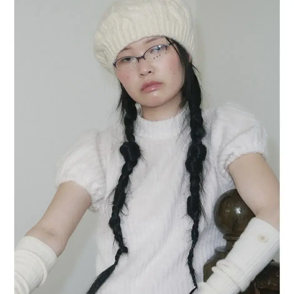 펀프롬펀 cable knit beret 모자 비니 베레모