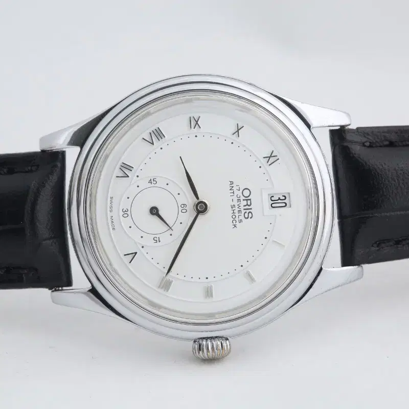 오리스 ORIS 스몰세컨즈 화이트 다이얼 수동시계 7404A