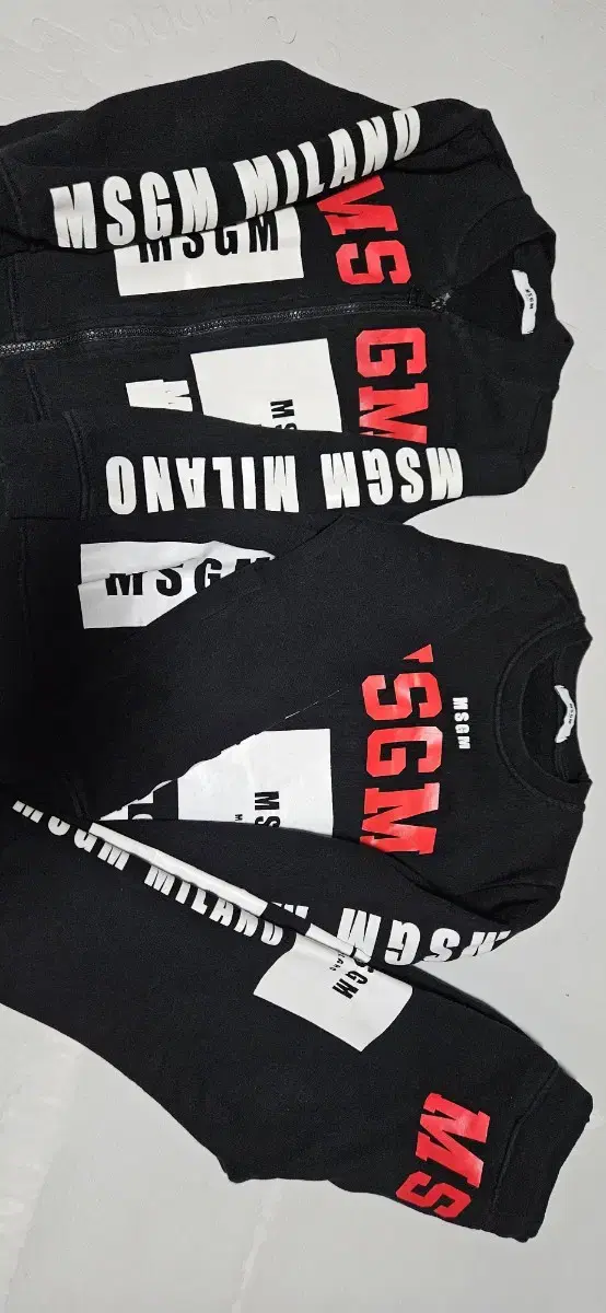 MSGM 키즈 로고 상하세트 6y