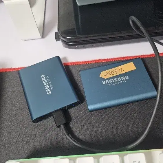 삼성 500GB T5 휴대용 SSD c핀+usb