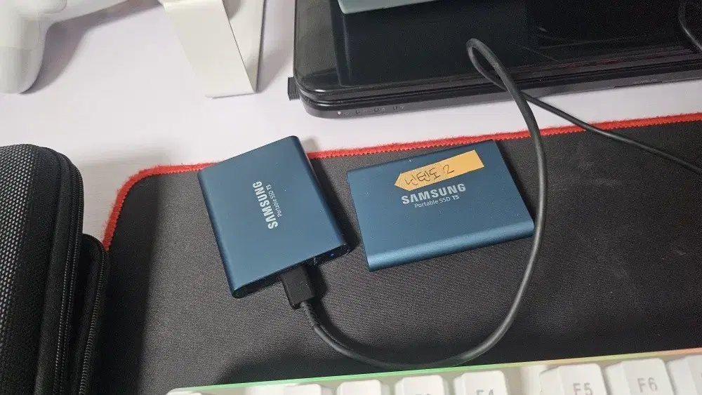 삼성 500GB T5 휴대용 SSD c핀+usb