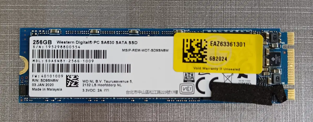 M.2 SATA 256GB WD(80mm)