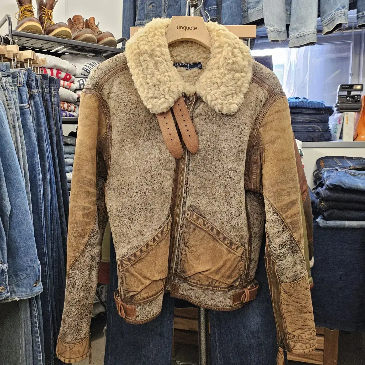 Polo Ralph Lauren Shearling Leather JK.