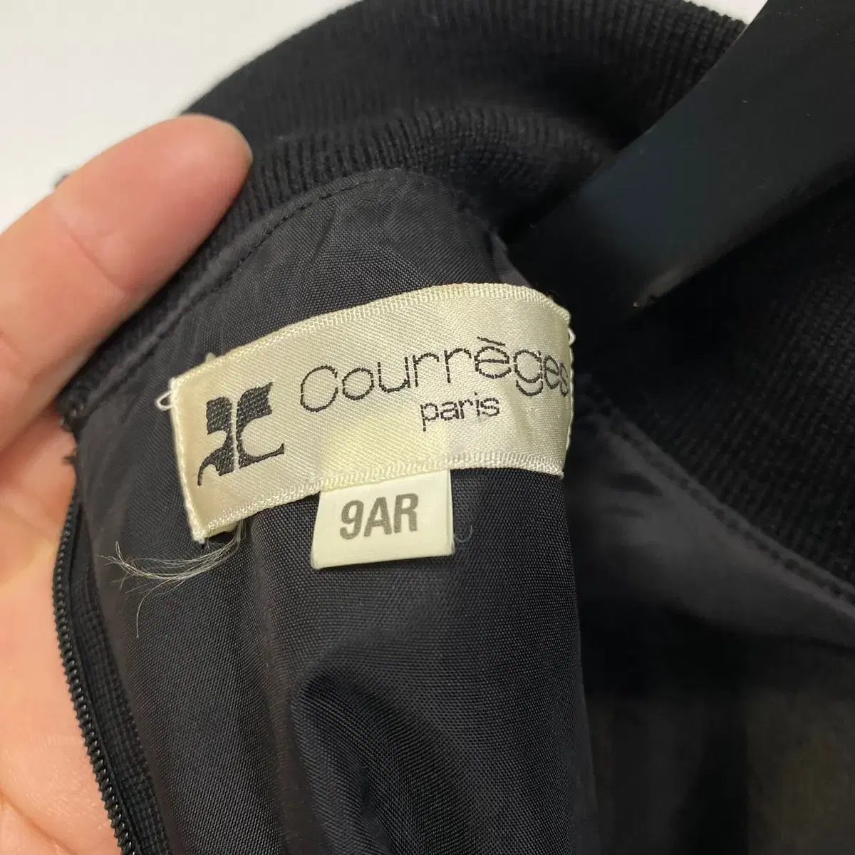 빈티지 COURREGES PARIS 로고 디테일 울 원피스