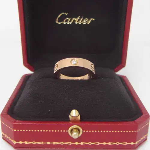 Cartier 3P Dia Love Ring Pink Gold 61 (about 21 in Korea)