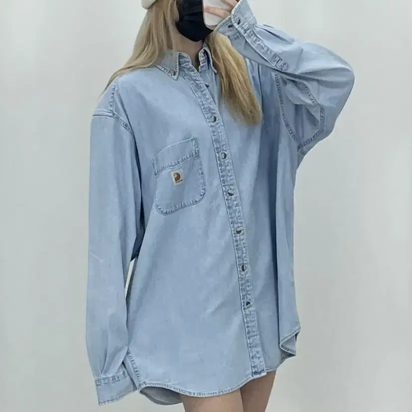 [2XL]칼하트 연청 데님 셔츠 Cㅗ6680