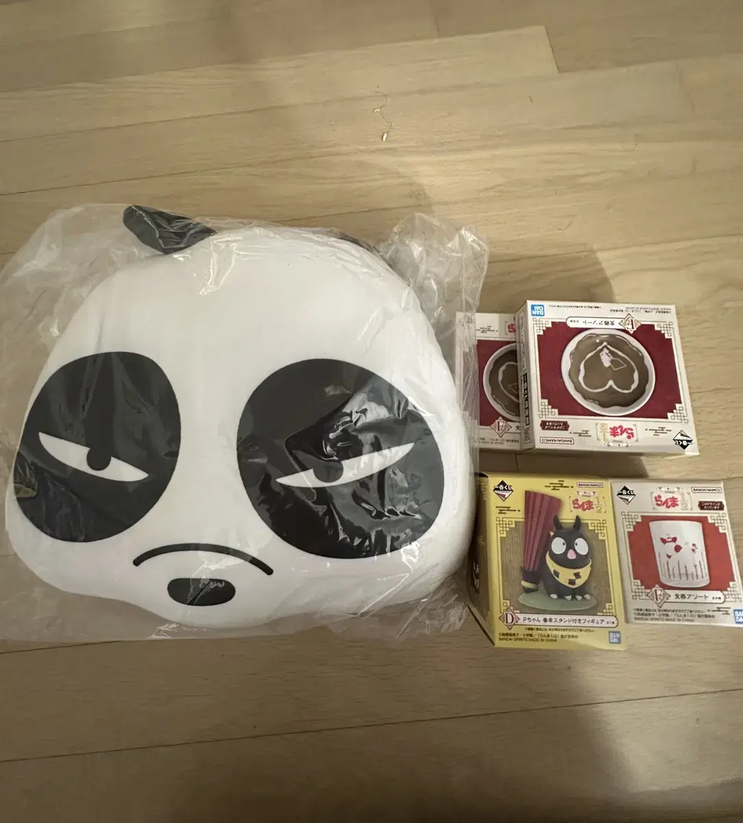 (Tax-included/unsealed) Ranma 1/2 Cheil Lottery C Prize Panda Cushion, D Prize P-chan+@