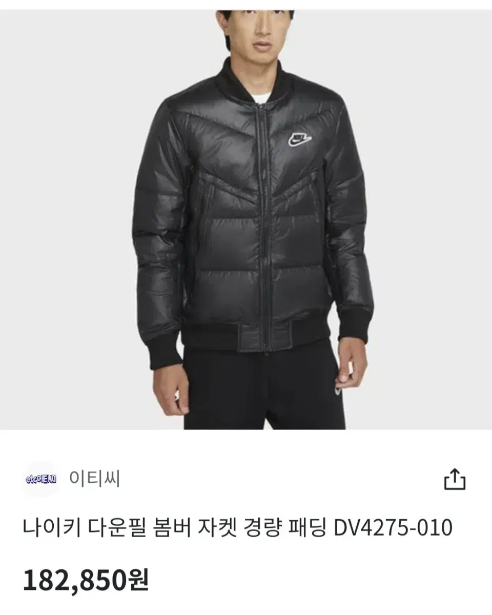 나이키 다운필 봄버 패딩 자켓 윈드러너 95 남성