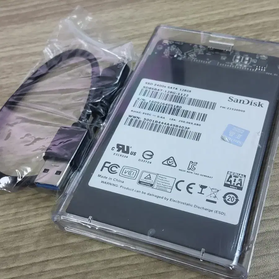 SanDisk SSD 128G 외장케이스 usb 3.0