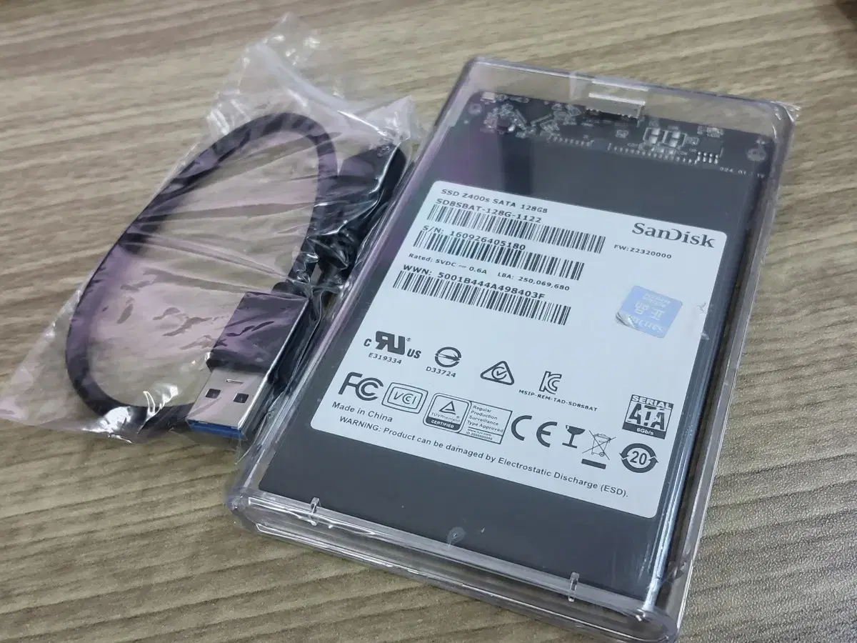 SanDisk SSD 128G 외장케이스 usb 3.0