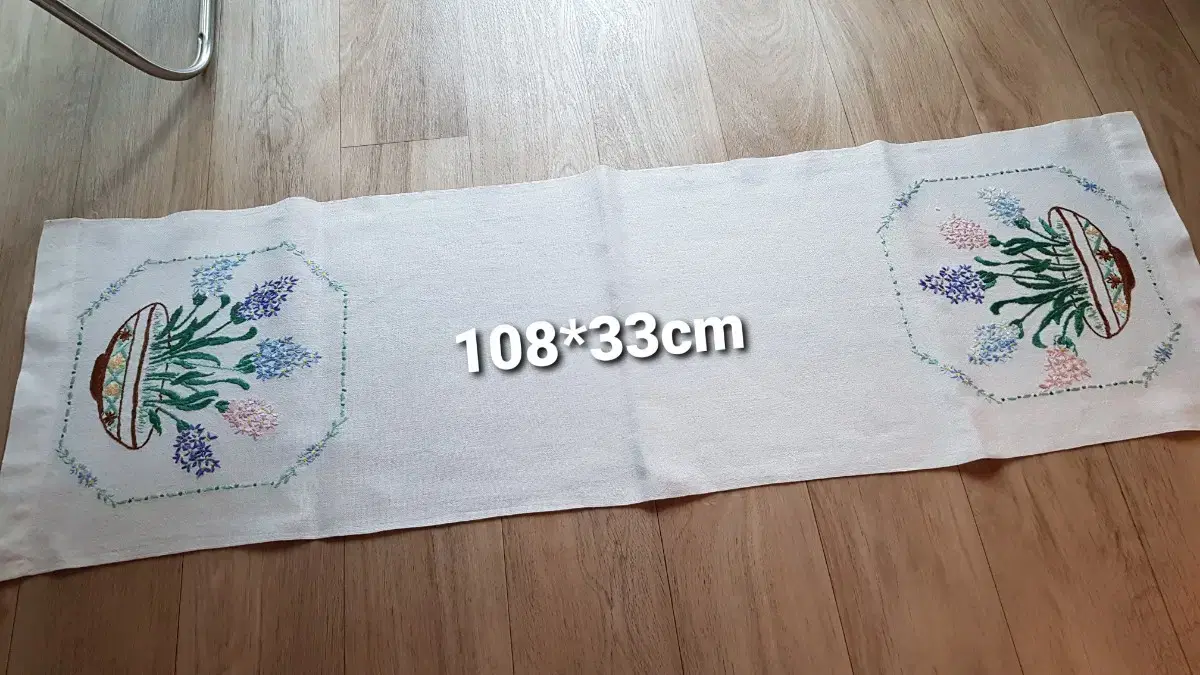 (빈티지 영국) 손자수 러너~~ 108*33cm