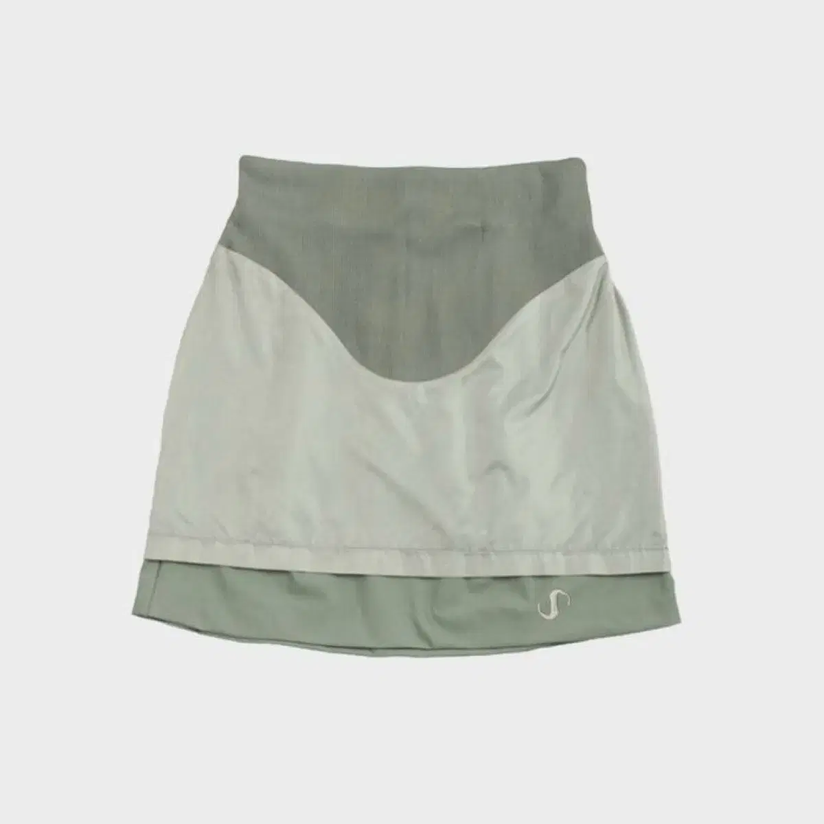 오호스 Layered Yoke Skirt / Khaki