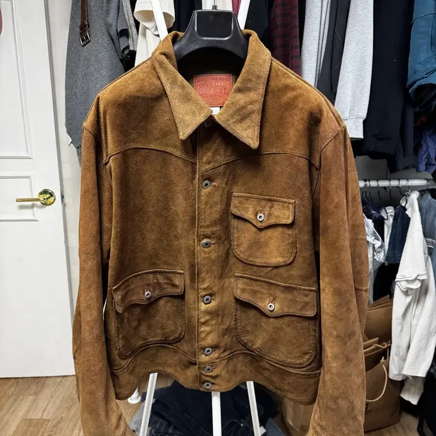 rrl 러프아웃 스웨이드 자켓 xl