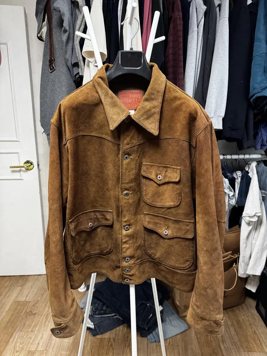 rrl 러프아웃 스웨이드 자켓 xl