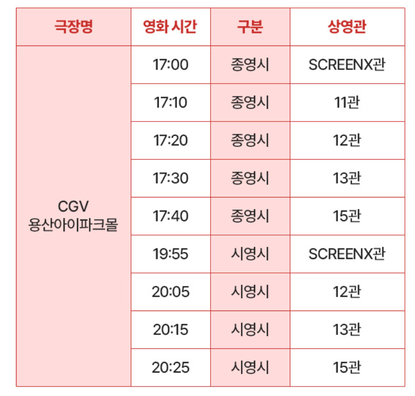 레드벨벳 무대인사 단석 양도합니다<내용확인>