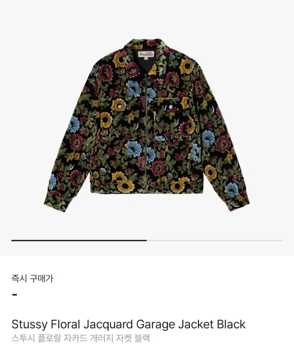 [L]Stussy Floral Jacquard Jacket