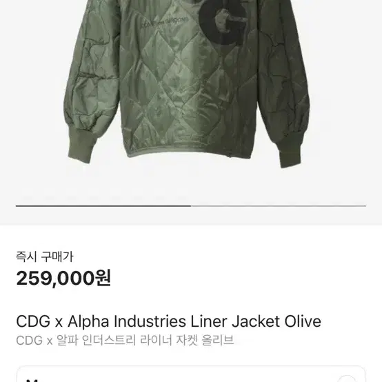 CDG x Alpha Industries Liner Jacket