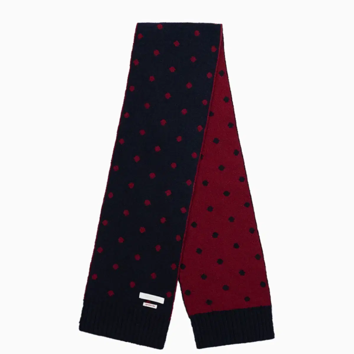 오헤시오 DOT PATTERN MUFFLER, WINE NAVY