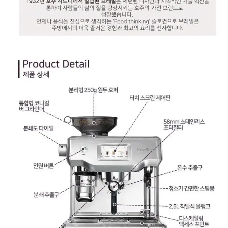 브레빌 커피머신 BES 990 (박스미개봉 새제품)