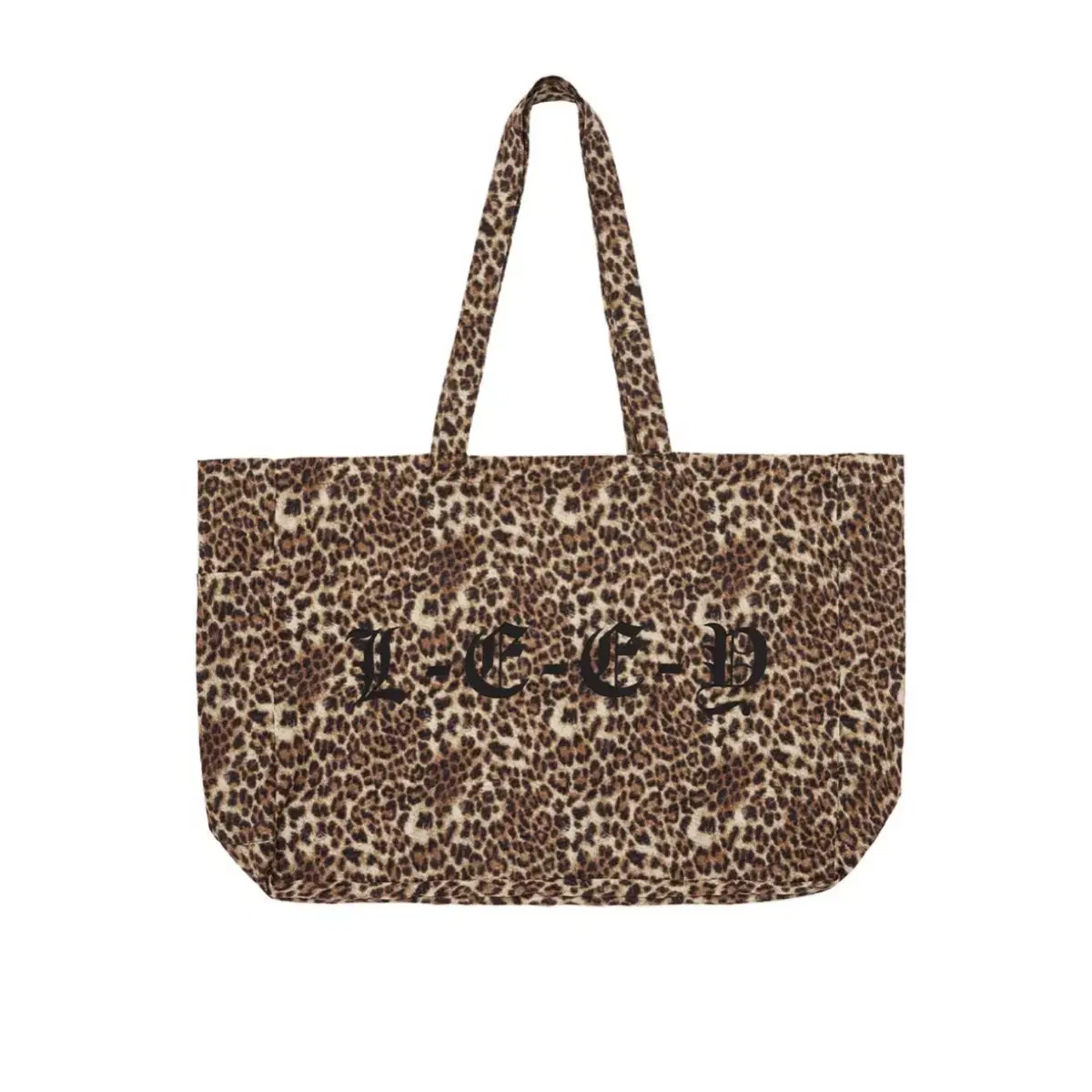 Leey 엘이이와이 Logo tote bag 토트백 레오파드