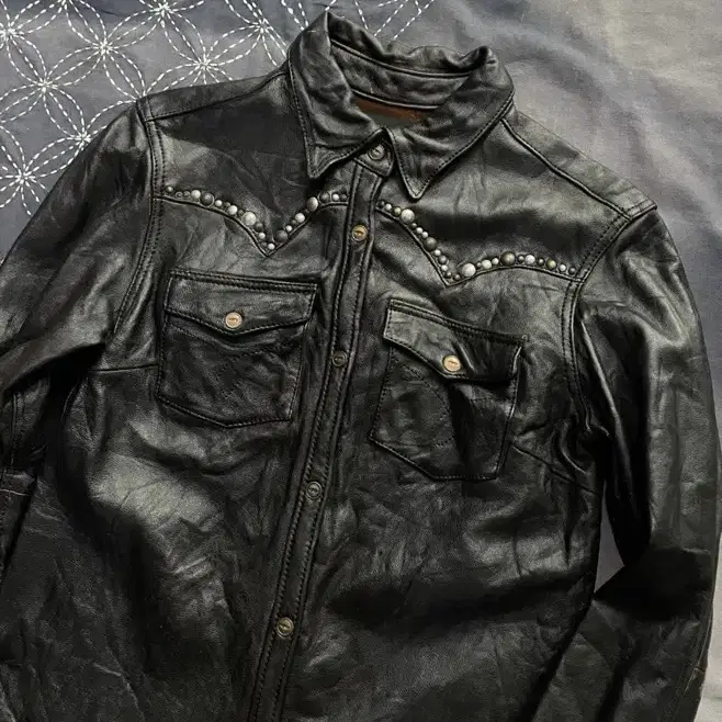 Stud Cow Leather Jacket