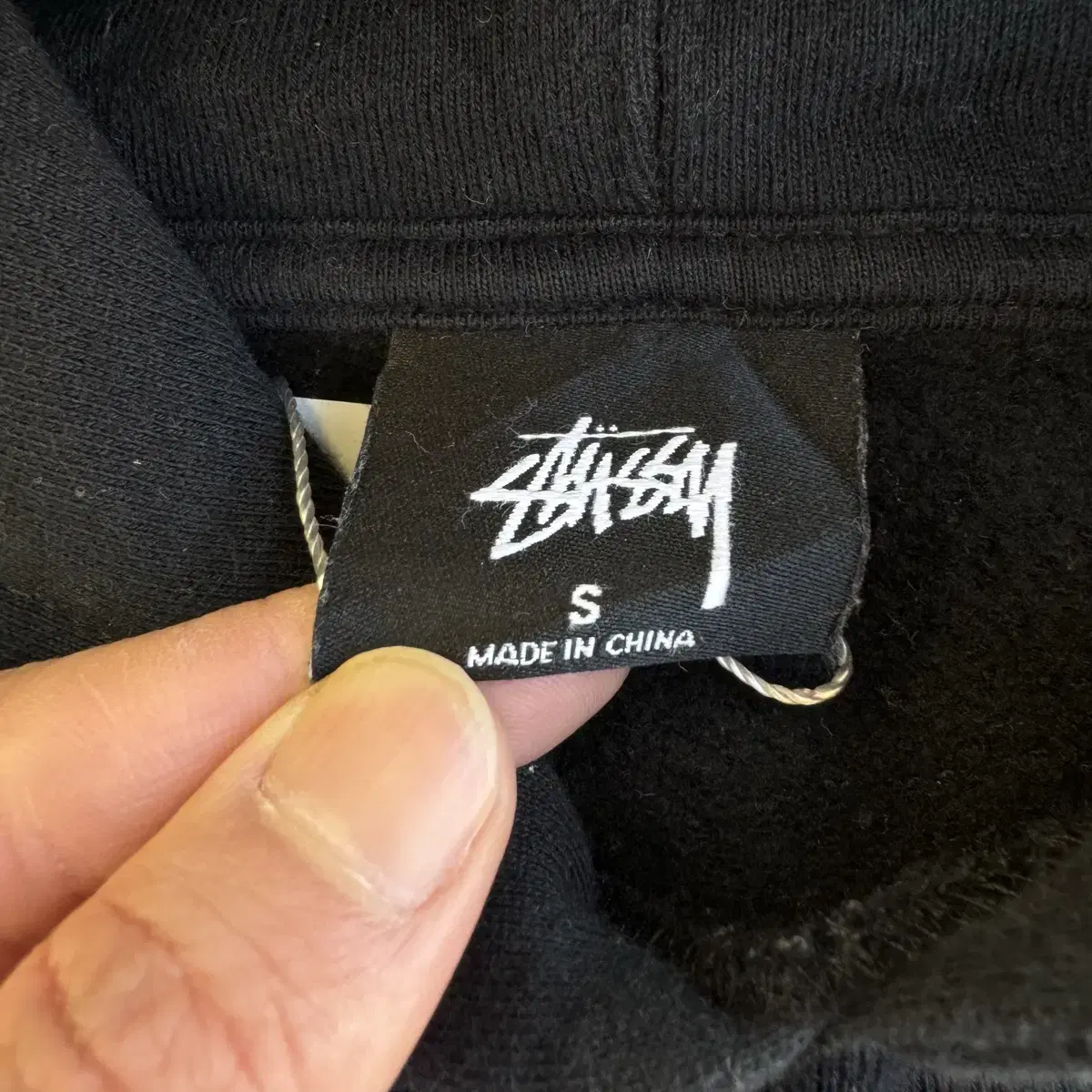 Stussy  스투시 스팰 자수 블랙 후드티