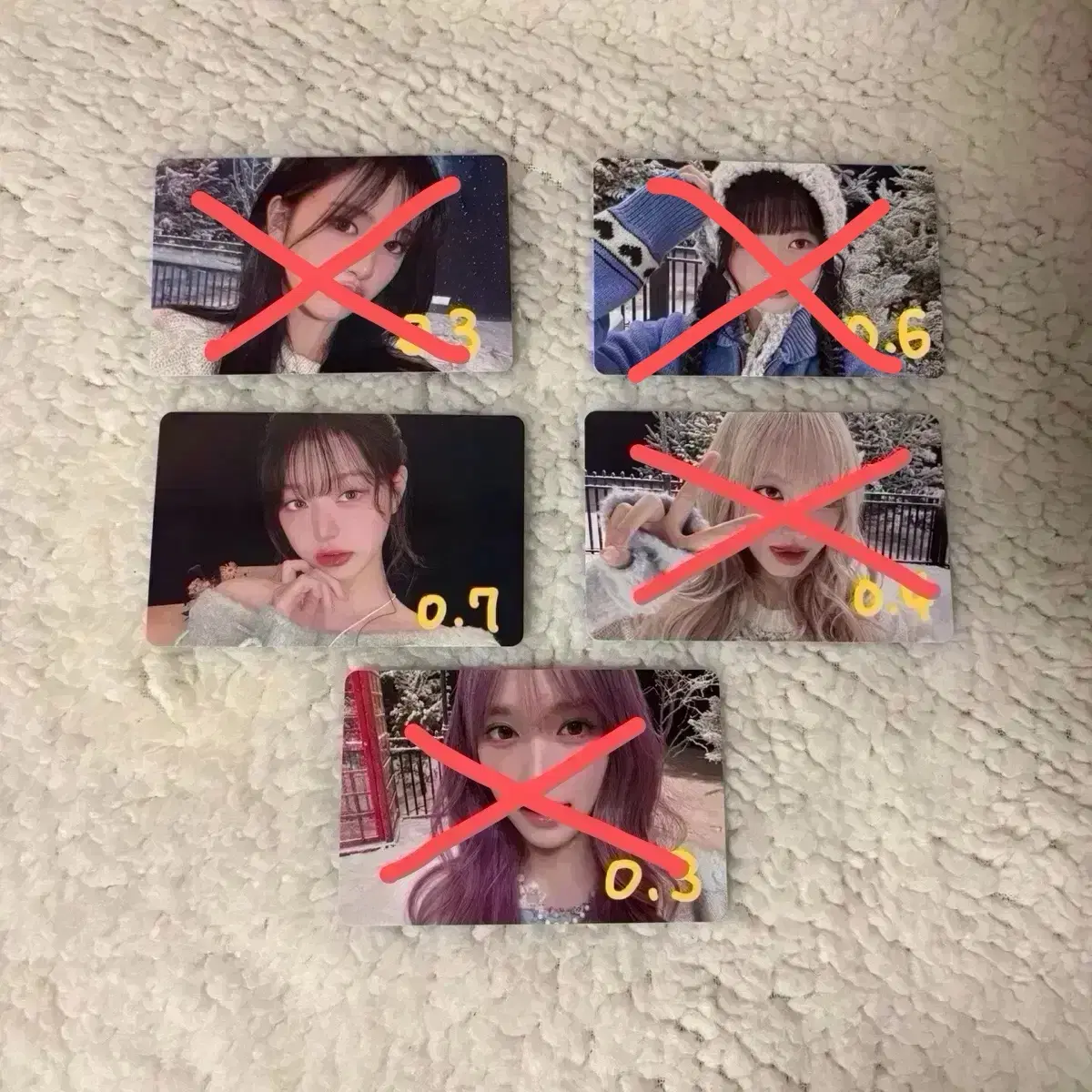 ive md photocard yujin lay wonyoung leeseo