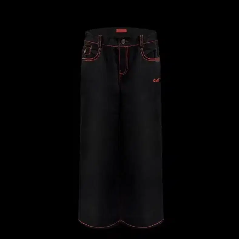 Toh cherry stitch raw pants