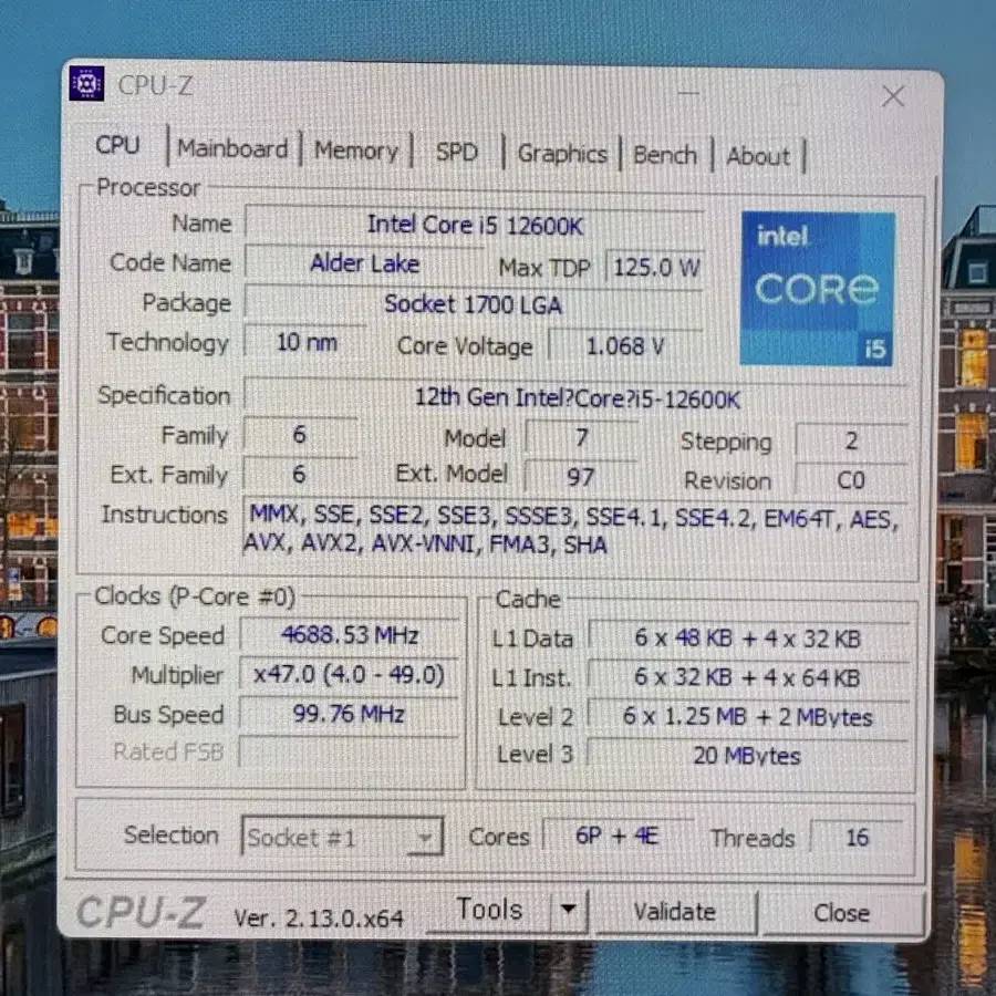 인텔 12600k, RTX20270, 40gb  (32+8)