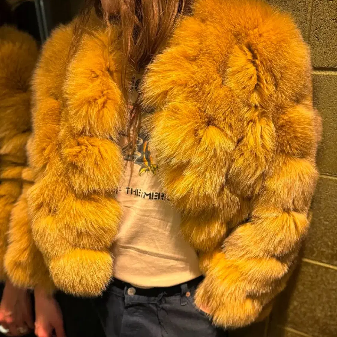 스탠드얼론(standalone) fox real fur jacket