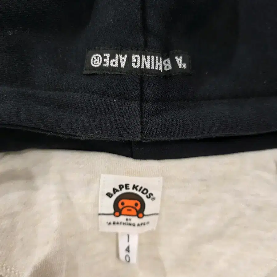 [140] 키즈 베이프 BAPE 레이어드 야구 스웨트셔츠