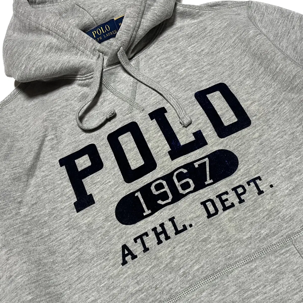 폴로 랄프로렌 POLO 1967 ATHL DEPT 로고 후드 티셔츠 M