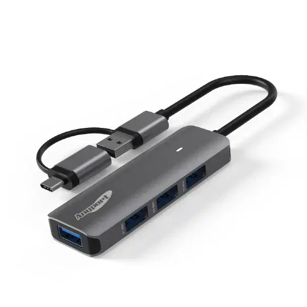 USB 3.0 4포트 멀티허브 (Type-C 지원, 메탈바디)