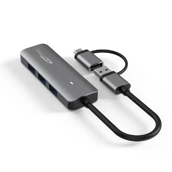 USB 3.0 4포트 멀티허브 (Type-C 지원, 메탈바디)