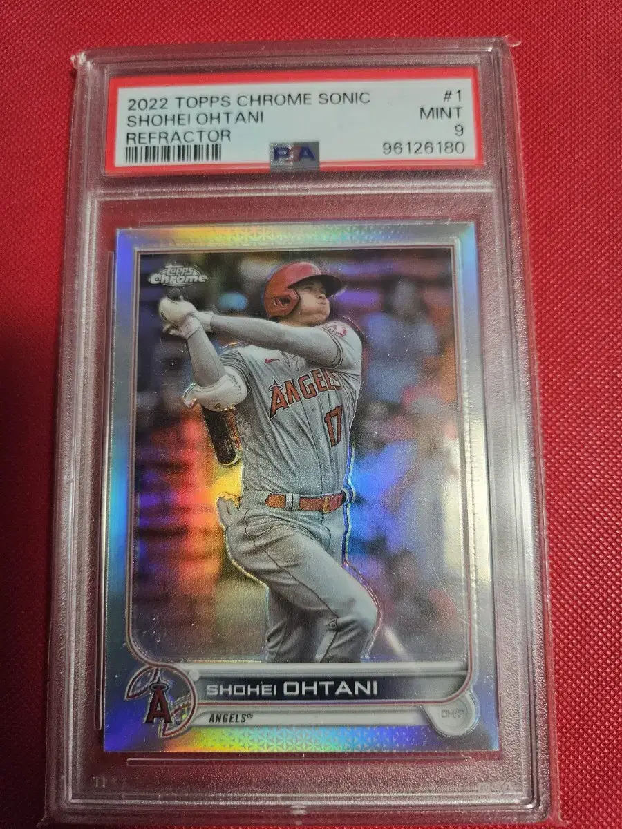 오타니 2022 Topps Chrome 리플렉터 PSA 9등급 카드