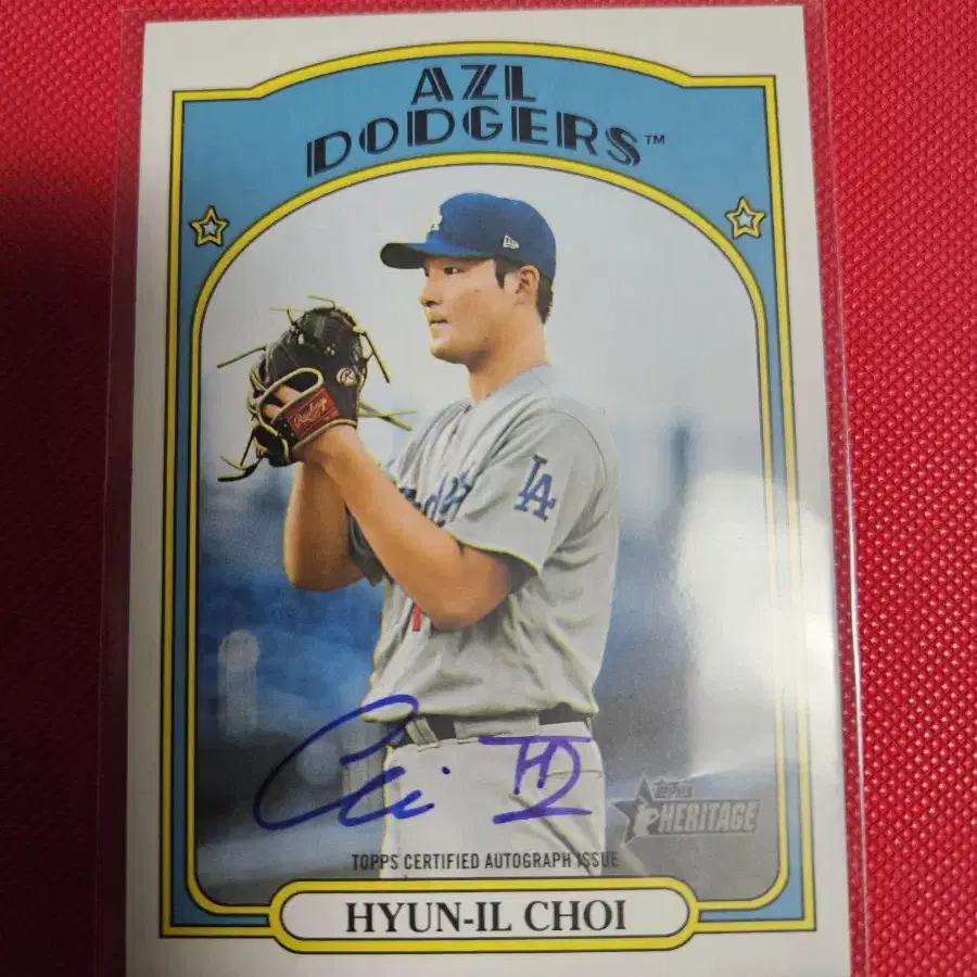 최현일 Topps Heritage 오토 카드