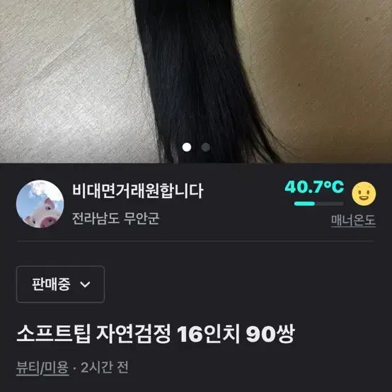 소프트팁 자연검정 16인치 90쌍