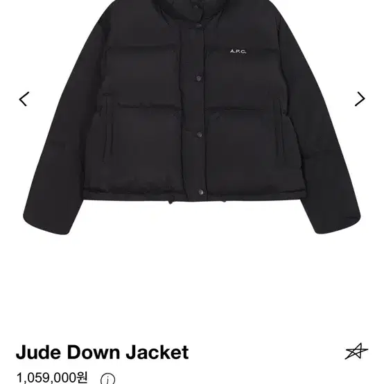 아페쎄 apc 숏패딩 jude down jacket